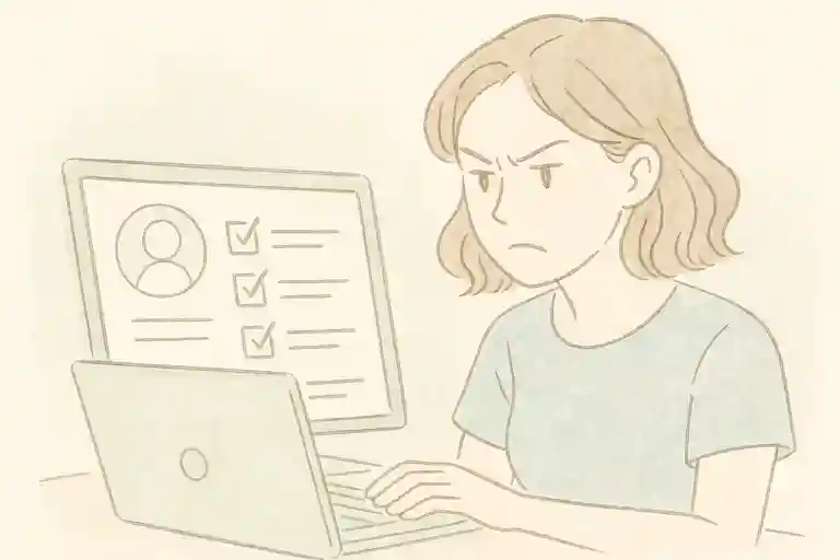プロフィールとにらめっこ