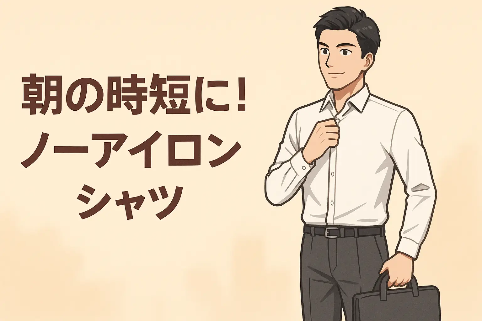 朝の時短に！ノーアイロンシャツ